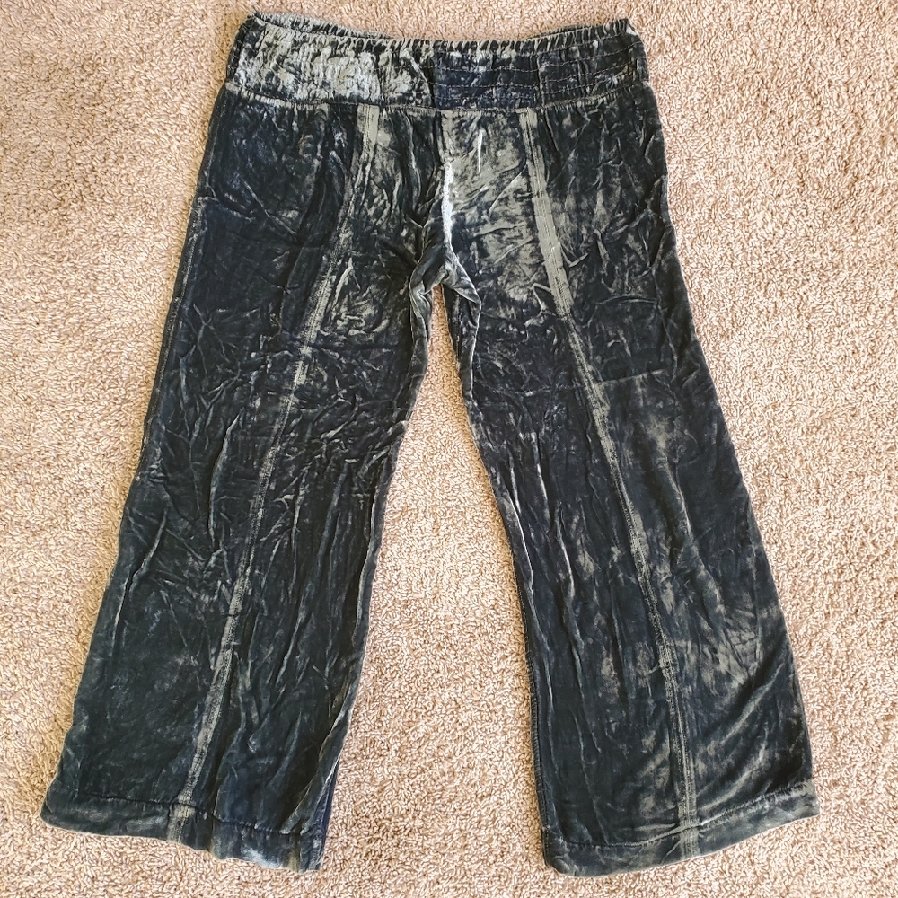Free People velvet wide leg gauchos